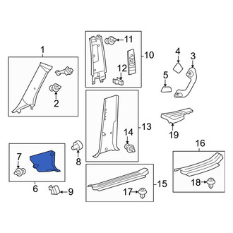 Toyota OE - Left Kick Panel Trim