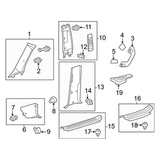 Toyota OE - Pillars, Rocker & Floor - Interior Trim