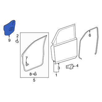 Toyota OE - Front Right Door Water Deflector