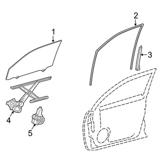 Toyota OE - Front Door - Glass & Hardware