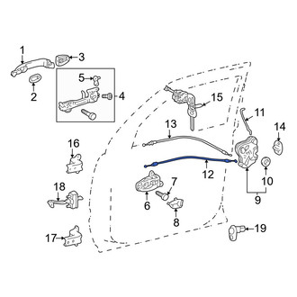 Toyota OE - Front Door Latch Cable