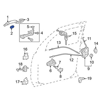 Toyota OE - Rear Forward Exterior Door Handle Pad