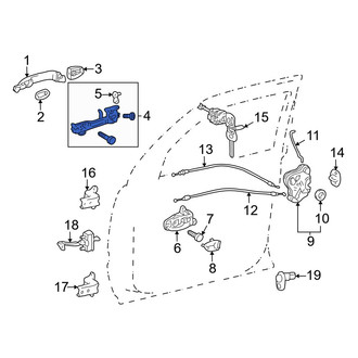 Toyota OE - Front Right Exterior Door Handle Base