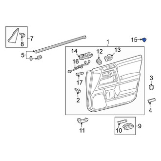 Toyota OE - Front Left Door Window Molding
