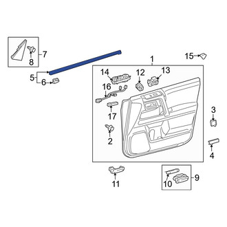 Toyota OE - Front Right Door Window Belt Weatherstrip