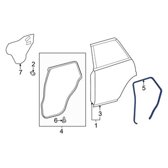 Toyota OE - Rear Right Inner Door Seal