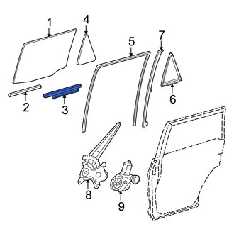 Toyota OE - Rear Left Window Regulator Rail