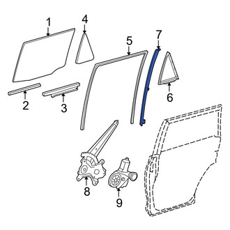 Toyota OE - Rear Left Door Window Division Bar