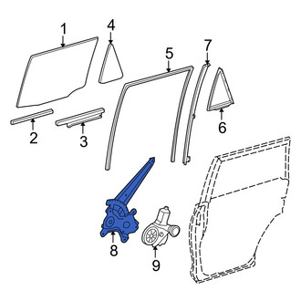 Toyota OE - Rear Right Window Regulator