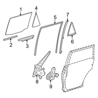 Toyota OE - Rear Door - Glass & Hardware