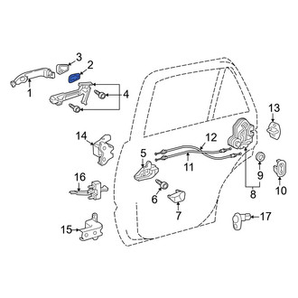 Toyota OE - Rear Forward Exterior Door Handle Pad