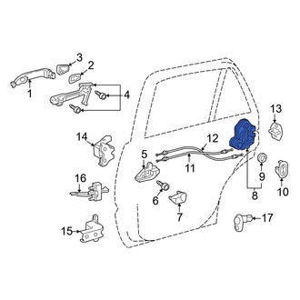 Toyota OE - Front Left Door Latch Assembly
