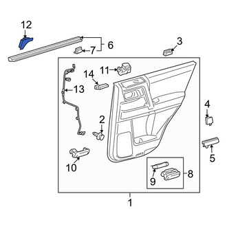 Toyota OE - Rear Right Door Opening Trim