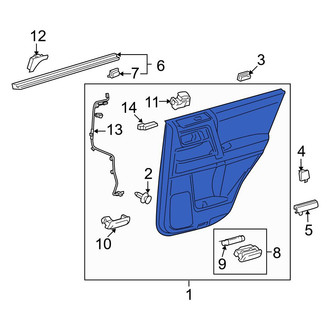 Toyota OE - Rear Left Inner Door Interior Trim Panel