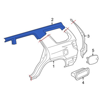 Toyota OE - Left Roof Side Rail
