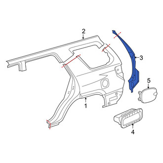 Toyota OE - Left Body D-Pillar