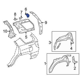 Toyota OE - Left Inner Quarter Panel Reinforcement