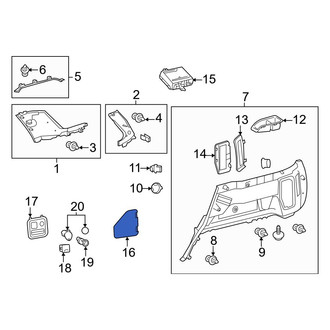 Toyota OE - Rear Right Interior Quarter Panel Trim Panel Access Cover