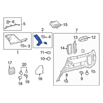 Toyota OE - Rear Left Upper Rearward Interior Quarter Panel Trim Panel