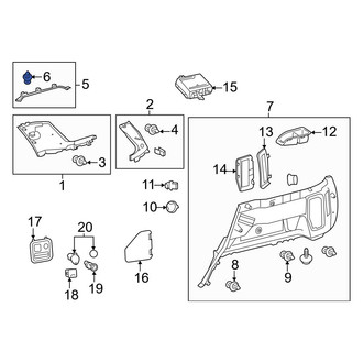 Toyota OE - Left Upper Quarter Window Trim Clip