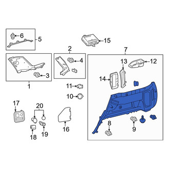 Toyota OE - Rear Right Lower Interior Quarter Panel Trim Panel