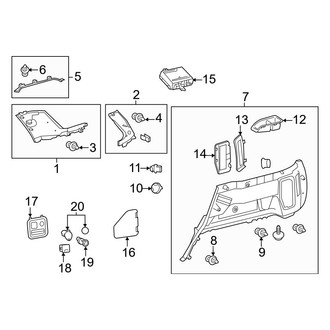 Toyota OE - Quarter Panel - Interior Trim (With 3rd Row Seat), (Limited / SR5)