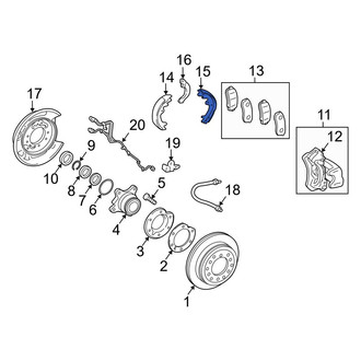 Toyota OE - Rear Right Parking Brake Shoe