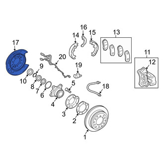 Toyota OE - Rear Left Brake Backing Plate