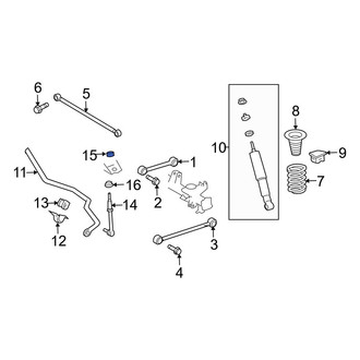 Toyota OE - Rear Suspension Stabilizer Bar Link Bushing