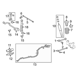 Toyota OE - Rear Suspension - Stabilizer Bar & Components (With Dynamic Suspension), (TRD Off-Road)