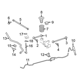 Toyota OE - Rear Suspension - Stabilizer Bar & Components (With Sport Suspension), (Limited)