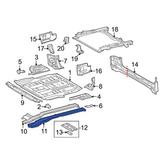 Toyota OE - Rear Center Floor Side Rail