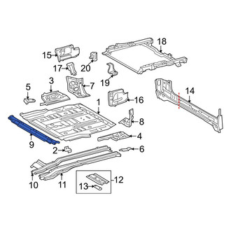 Toyota OE - Rear Floor Pan Crossmember