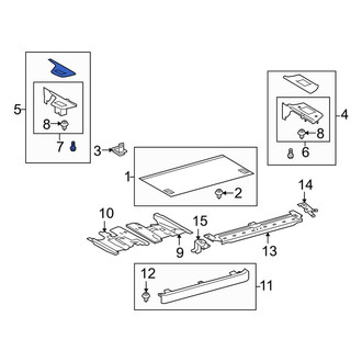 Toyota OE - Rear Left Interior Quarter Panel Trim Panel Storage Compartment