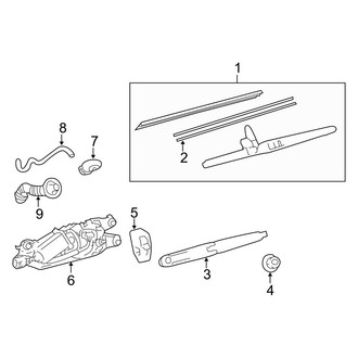 Toyota OE - Lift Gate - Wiper & Washer Components (Limited / SR5 / Trail)