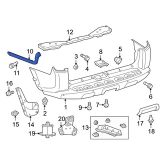 Toyota OE - Rear Left Bumper Cover Stay