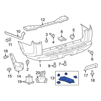 Toyota OE - Rear Left Bumper Cover Bracket