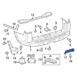 Toyota OE - Rear Bumper Cover Cap