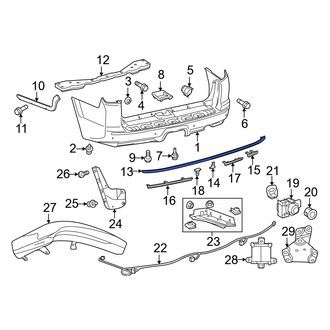 Toyota OE - Rear Center Bumper Trim