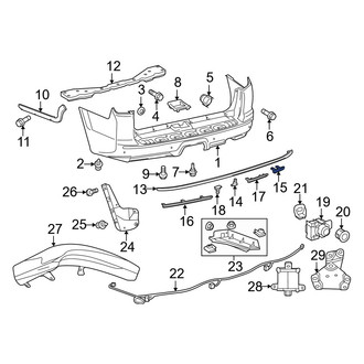 Toyota OE - Rear Right Outer Bumper Impact Strip