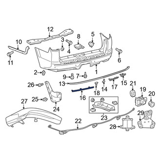 Toyota OE - Rear Left Outer Bumper Impact Strip