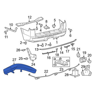 Toyota OE - Rear Center Bumper Trim