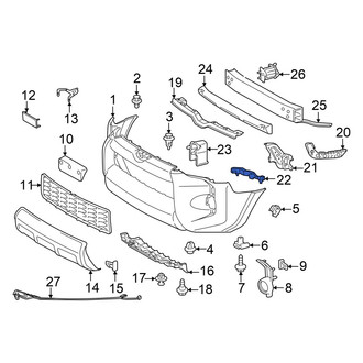 Toyota OE - Front Right Outer Bumper Cover Bracket