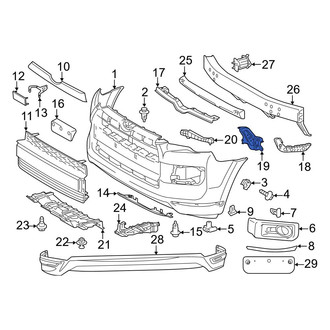 Toyota OE - Front Right Inner Bumper Cover Bracket