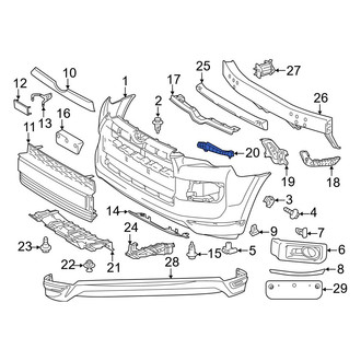 Toyota OE - Front Left Outer Bumper Cover Bracket
