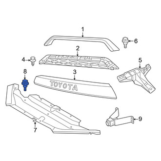 Toyota OE - Radiator Support Access Cover Clip