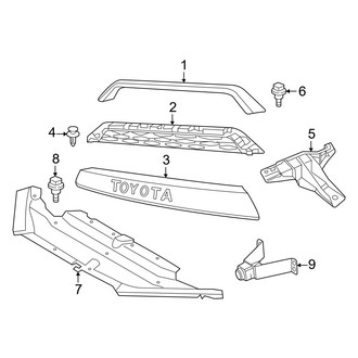 Toyota OE - Grille & Components (Nameplate Type)