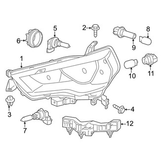 Toyota OE - Front Lamps - Headlamp Components