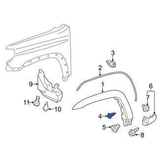 Toyota OE - Floor Pan Splash Shield Clip