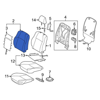 Toyota OE - Front Right Seat Back Cushion Cover